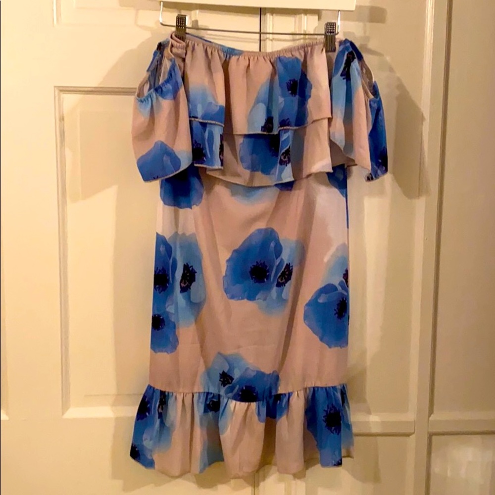 Off the shoulder floral ASOS dress
